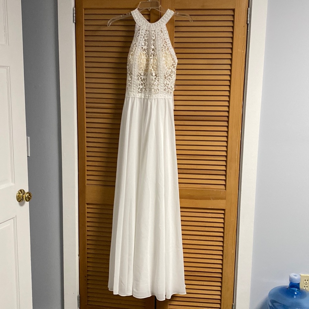 White wedding formal dress gown